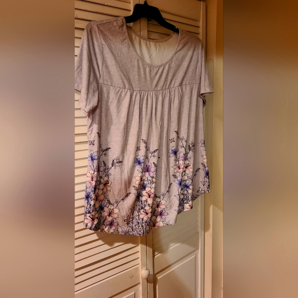 New Women's Summer Short Sleeve Tunic Plus size